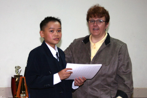 Kelvin Luu won 1st place for the International 12 years and under 