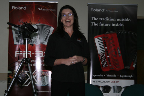 Roland demonstrator and popular New Zealand entertainer Tracey Collins 