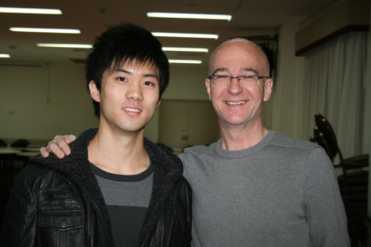 Bin Lu with teacher Zeljko Bedic