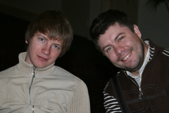 Dimitry Zhdanov (saxaphone) and Aleksey Peresidly 