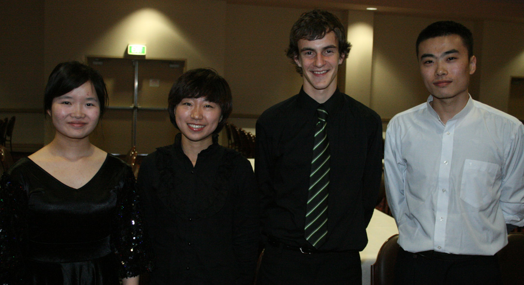 Piao Zhen (China), Jia Ru (China), Campbell Thwaites (New Zealand) and Zhu Zheng (China).