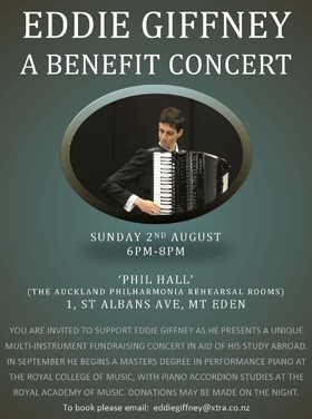 Eddie Giffney Fundraising Concert poster