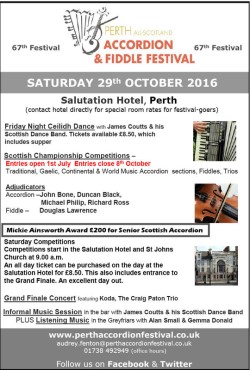 Poster, 67th All Scotland Accordion & Fiddle Festival,