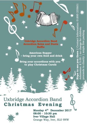 Uxbridge Accordion Band Christmas Concert Poster