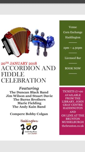 Poster, Accordion and Fiddle Celebration