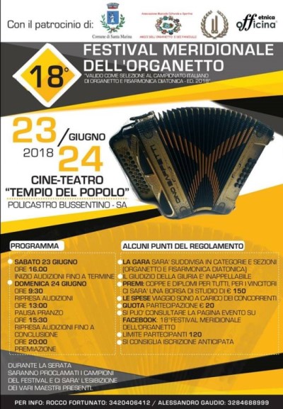Poster: 18° Festival dell'Organetto, Campagnia