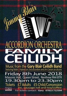 Poster: Jimmy Blair Accordion Orchestra Ceilidh