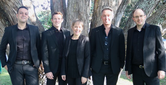 Special Guests were a new Tango group formed by Grayson Masefield from Auckland University tutors: Sarah Watkins on piano, Andrew Beer on violin, Barkin Sertkaya on guitar and Gordon Hill on bass.  They performed works by Piazzolla.