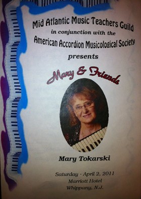 Mary Tokarski Honored - Program cover