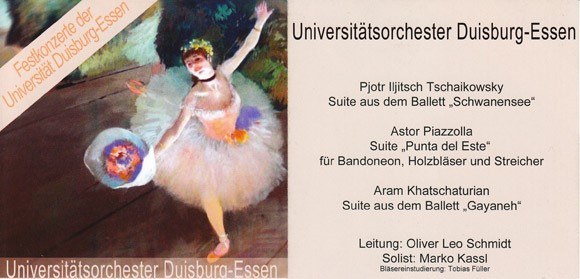 Marko Kassl (akkordeon, bandoneon) is performing with the University of Duisburg-Essen Orchestra