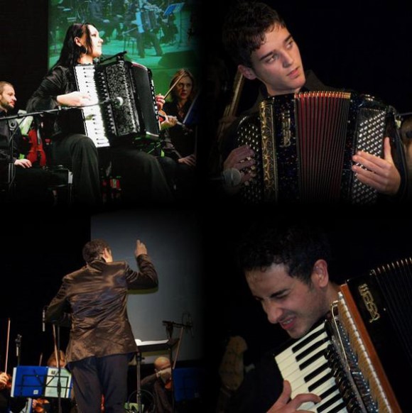Top left: Veronika Todorova Top right: Mario D'Amario Lower Left: Renzo Ruggieri conducting Lower Right: Antonio Spaccarotella