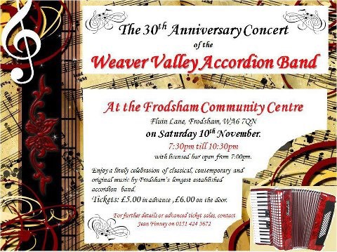 Weaver Valley Accordion Band Poster