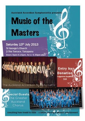Music of the Masters Concert poster
