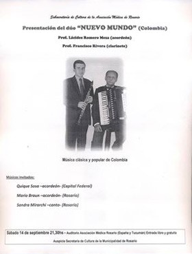 Lácides Romero ‘Duo Nuevo Mundo’ Concert poster