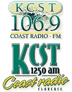 KCST radio station logo, Florence, Oregon