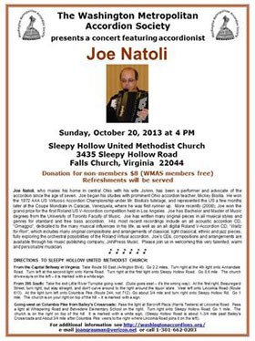 Joe Natoli Concert poster