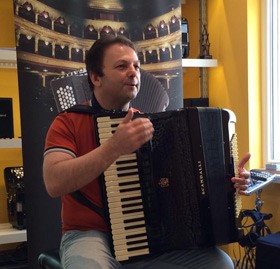 Mirco Patarini at the Scandalli Accordions Day in Puurs