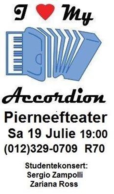 ‘I Love My Accordion’ Concert Poster