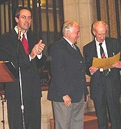 Kevin Friedrich, Walter Maurer and President Ove Hahn
